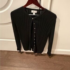 Foxcroft Black Knit Sweater